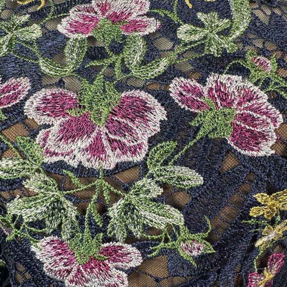 NWT Marchesa Notte Sheath Dress Alexis Floral Embroidered Size 6 Formal Romantic - Picture 3 of 16